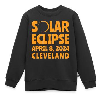 Sonnenfinsternis 2024 Cleveland Ohio - Kinder Premium Organic Sweatshirt - Schwarz - Vorne - AI Model Kid Female (0cm)
