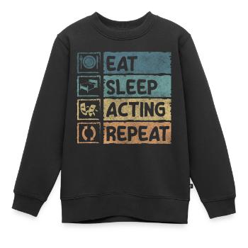 Theater Episch Regie Broadway - Kinder Premium Organic Sweatshirt - Schwarz - Vorne - AI Model Kid Female (0cm)