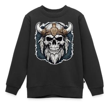 Wikinger / Thor / Odin / nordisch / keltisch - Kinder Premium Organic Sweatshirt - Schwarz - Vorne - AI Model Kid Female (0cm)