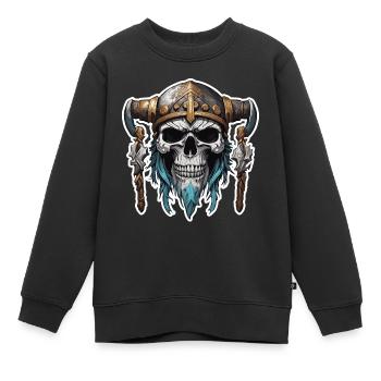 Wikinger / Thor / Odin / nordisch / keltisch - Kinder Premium Organic Sweatshirt - Schwarz - Vorne - AI Model Kid Female (0cm)
