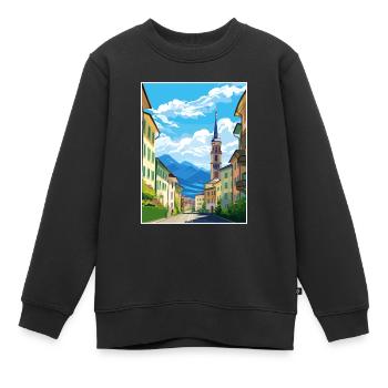 Bozen Italien Vintage Reiseposter WPA Souvenir - Kinder Premium Organic Sweatshirt - Schwarz - Vorne - AI Model Kid Female (0cm)