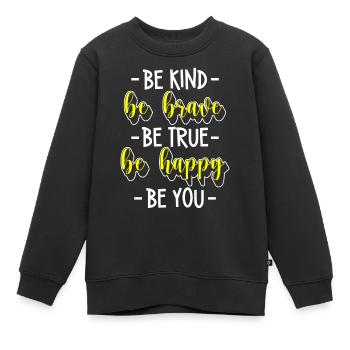 Perfekt Mensch Individuell Besonders - Kinder Premium Organic Sweatshirt - Schwarz - Vorne - AI Model Kid Female (0cm)