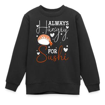 Sushi Essen Maki Stäbchen - Kinder Premium Organic Sweatshirt - Schwarz - Vorne - AI Model Kid Female (0cm)