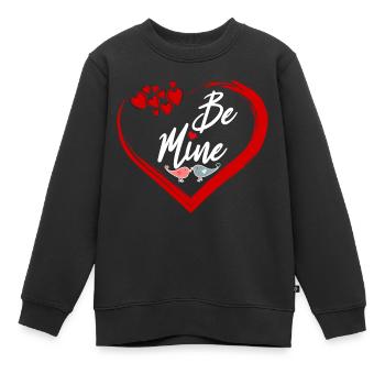 be mine - Kids Premium Organic Sweatshirt - black - Front - AI Model Kid Female (0cm)