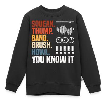 Tontechniker Geschenke | Toningenieur Deejay DJ - Kinder Premium Organic Sweatshirt - Schwarz - Vorne - AI Model Kid Female (0cm)