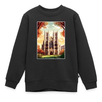 Westminster Abbey London Vintage Reiseposter WPA - Kinder Premium Organic Sweatshirt - Schwarz - Vorne - AI Model Kid Female (0cm)