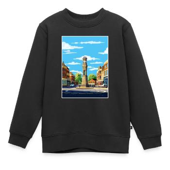 Leighton Buzzard England Vintage Reiseposter WPA - Kinder Premium Organic Sweatshirt - Schwarz - Vorne - AI Model Kid Female (0cm)