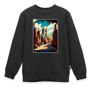 Richmond England Yorkshire Vintage Reiseposter - Kinder Premium Organic Sweatshirt - Schwarz - Vorne - AI Model Kid Female (0cm)