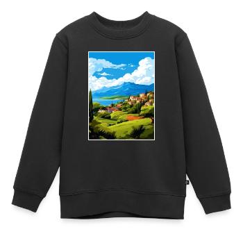 Sparta Griechenland Dekoration Vintage Reiseposter WPA - Kinder Premium Organic Sweatshirt - Schwarz - Vorne - AI Model Kid Female (0cm)