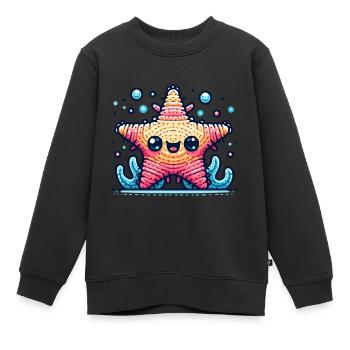 Amigurumi star plongeant dans l’eau - Sweat Premium enfant bio - noir - Devant - AI Model Kid Female (0cm)