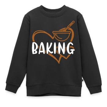 Cuisson au cœur du boulanger - Sweat Premium enfant bio - noir - Devant - AI Model Kid Female (0cm)