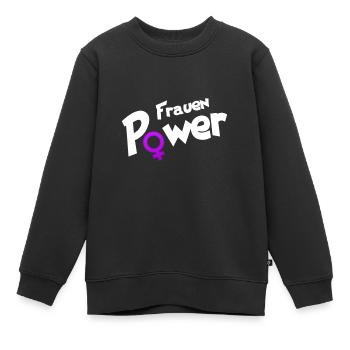Frauen Power - Kinder Premium Organic Sweatshirt - Schwarz - Vorne - AI Model Kid Female (0cm)