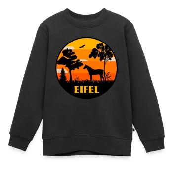 Eifel - Kinder Premium Organic Sweatshirt - Schwarz - Vorne - AI Model Kid Female (0cm)