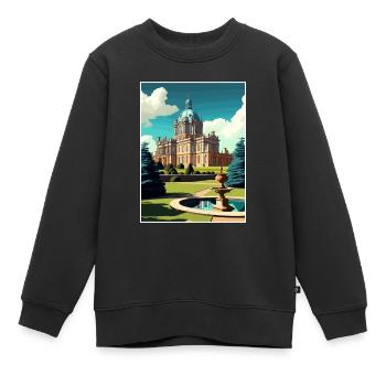 Castle Howard England Vintage Reiseposter WPA - Kinder Premium Organic Sweatshirt - Schwarz - Vorne - AI Model Kid Female (0cm)