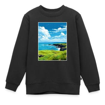 Rame Halbinsel Cornwall Vintage Reiseposter WPA - Kinder Premium Organic Sweatshirt - Schwarz - Vorne - AI Model Kid Female (0cm)