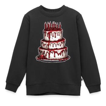 Geburtstagstorte / Kuchen / Happy Birthday / Torte - Kinder Premium Organic Sweatshirt - Schwarz - Vorne - AI Model Kid Female (0cm)