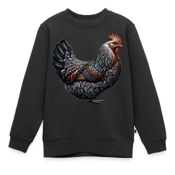 Lustiges Huhn Huhn Lustiges Bild - Kinder Premium Organic Sweatshirt - Schwarz - Vorne - AI Model Kid Female (0cm)