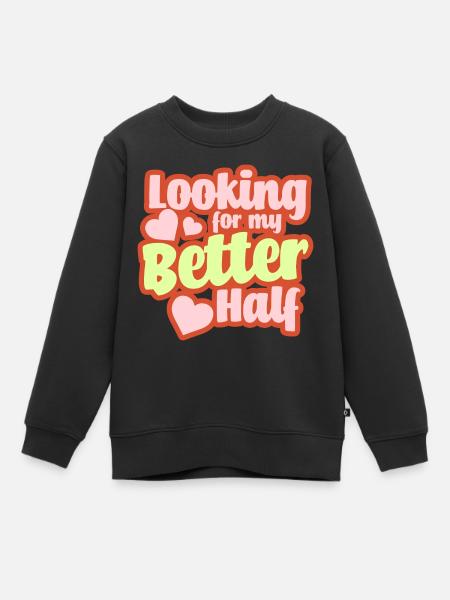 Valentines - Kinder Premium Organic Sweatshirt - Schwarz