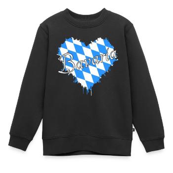 Bavaria Bayern - Kinder Premium Organic Sweatshirt - Schwarz - Vorne - AI Model Kid Female (0cm)