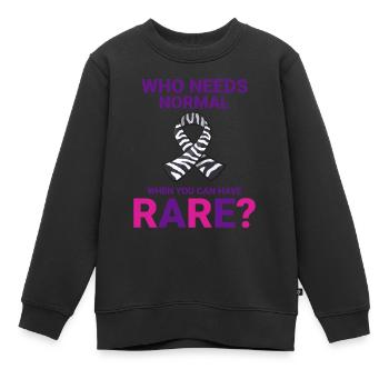 Aufklärung über seltene Krankheiten feiert Seltenheit - Kinder Premium Organic Sweatshirt - Schwarz - Vorne - AI Model Kid Female (0cm)