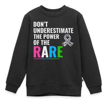 Sensibilisation aux maladies rares - Sweat Premium enfant bio - noir - Devant - AI Model Kid Female (0cm)