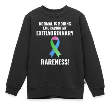La sensibilisation aux maladies rares embrasse l’extraordinaire - Sweat Premium enfant bio - noir - Devant - AI Model Kid Female (0cm)