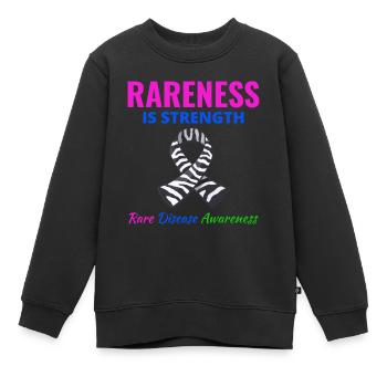 Bewusstsein für seltene Krankheiten Stärke in der Seltenheit - Kinder Premium Organic Sweatshirt - Schwarz - Vorne - AI Model Kid Female (0cm)