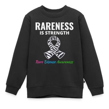 Bewusstsein für seltene Krankheiten Stärke in der Seltenheit - Kinder Premium Organic Sweatshirt - Schwarz - Vorne - AI Model Kid Female (0cm)