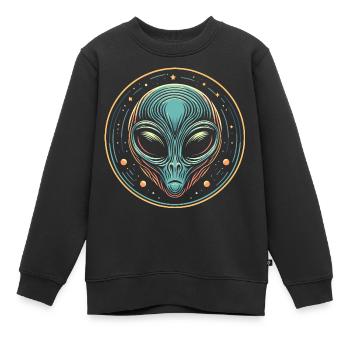 Alien - Sweat Premium enfant bio - noir - Devant - AI Model Kid Female (0cm)