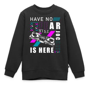 DJ Electro Spaß - Kinder Premium Organic Sweatshirt - Schwarz - Vorne - AI Model Kid Female (0cm)