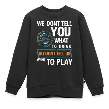 Musik Techno Electro Rave - Kinder Premium Organic Sweatshirt - Schwarz - Vorne - AI Model Kid Female (0cm)