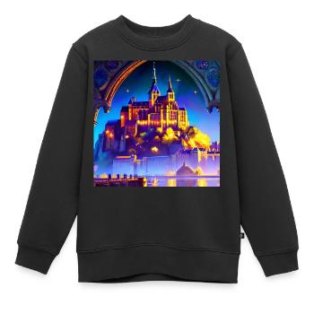 Mont Saint Michel - Traumhaftes Schloss - Kinder Premium Organic Sweatshirt - Schwarz - Vorne - AI Model Kid Female (0cm)