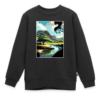 Malibu Creek Kalifornien Vintage Reiseposter WPA - Kinder Premium Organic Sweatshirt - Schwarz - Vorne - AI Model Kid Female (0cm)