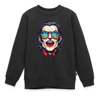 Vampire / Dracula / Suceur de sang / Halloween / Mythe - Sweat Premium enfant bio - noir - Devant - AI Model Kid Female (0cm)