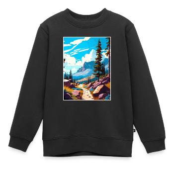 Pacific Crest Trail Kalifornien Reiseposter - Kinder Premium Organic Sweatshirt - Schwarz - Vorne - AI Model Kid Female (0cm)