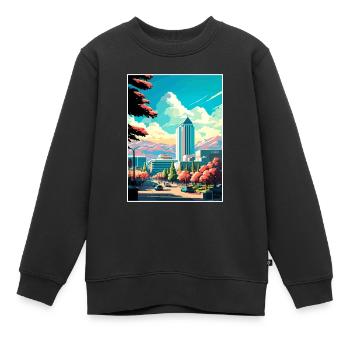 San Jose Kalifornien Vintage Reiseposter Souvenir - Kinder Premium Organic Sweatshirt - Schwarz - Vorne - AI Model Kid Female (0cm)