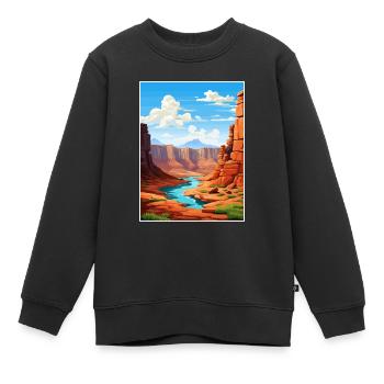Vernal Utah affiches Vintage voyage affiche Souvenir - Sweat Premium enfant bio - noir - Devant - AI Model Kid Female (0cm)