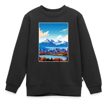 Anchorage Alaska Vintage Reiseposter Souvenir - Kinder Premium Organic Sweatshirt - Schwarz - Vorne - AI Model Kid Female (0cm)