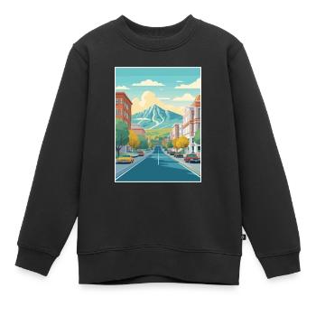 Provo Utah affiches Vintage voyage affiche Souvenir - Sweat Premium enfant bio - noir - Devant - AI Model Kid Female (0cm)