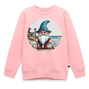 Gartenzwerg / Märchenland / Kobold / Gnom / Logo - Kinder Premium Organic Sweatshirt - Rosa - Vorne - AI Model Kid Female (0cm)