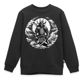 Samurai / Japanese / Harakiri / Katana / Man - Kids Premium Organic Sweatshirt - black - Front - AI Model Kid Female (0cm)