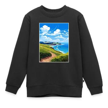 Péninsule de Coromandel Nouvelle-Zélande affiche de voyage - Sweat Premium enfant bio - noir - Devant - AI Model Kid Female (0cm)