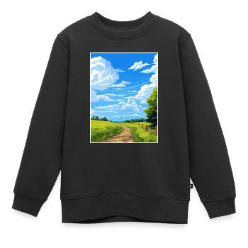 Hauraki Rail Trail New Zealand Travel Poster - Kids Premium Organic Sweatshirt - black - Front - AI Model Kid Female (0cm)