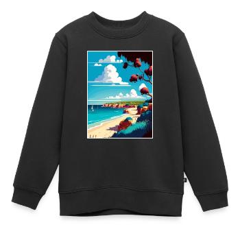 Mornington Halbinsel Australien Reiseposter - Kinder Premium Organic Sweatshirt - Schwarz - Vorne - AI Model Kid Female (0cm)