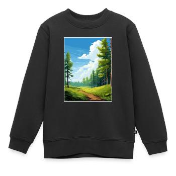 Kaitoke Regional Park Neuseeland Reiseposter - Kinder Premium Organic Sweatshirt - Schwarz - Vorne - AI Model Kid Female (0cm)