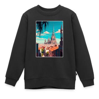Guadalajara Dekoration Vintage Reiseposter WPA - Kinder Premium Organic Sweatshirt - Schwarz - Vorne - AI Model Kid Female (0cm)