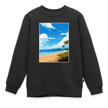 Péninsule de Nicoya Costa Rica Vintage Travel Poster - Sweat Premium enfant bio - noir - Devant - AI Model Kid Female (0cm)