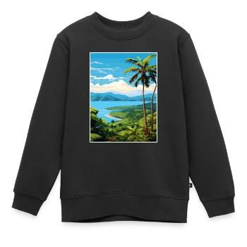 Péninsule de Nicoya Costa Rica Vintage Travel Poster - Sweat Premium enfant bio - noir - Devant - AI Model Kid Female (0cm)
