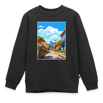 San Jose Costa Rica Vintage Reiseposter Souvenir - Kinder Premium Organic Sweatshirt - Schwarz - Vorne - AI Model Kid Female (0cm)