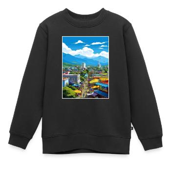 San Jose Costa Rica Vintage Reiseposter Souvenir - Kinder Premium Organic Sweatshirt - Schwarz - Vorne - AI Model Kid Female (0cm)